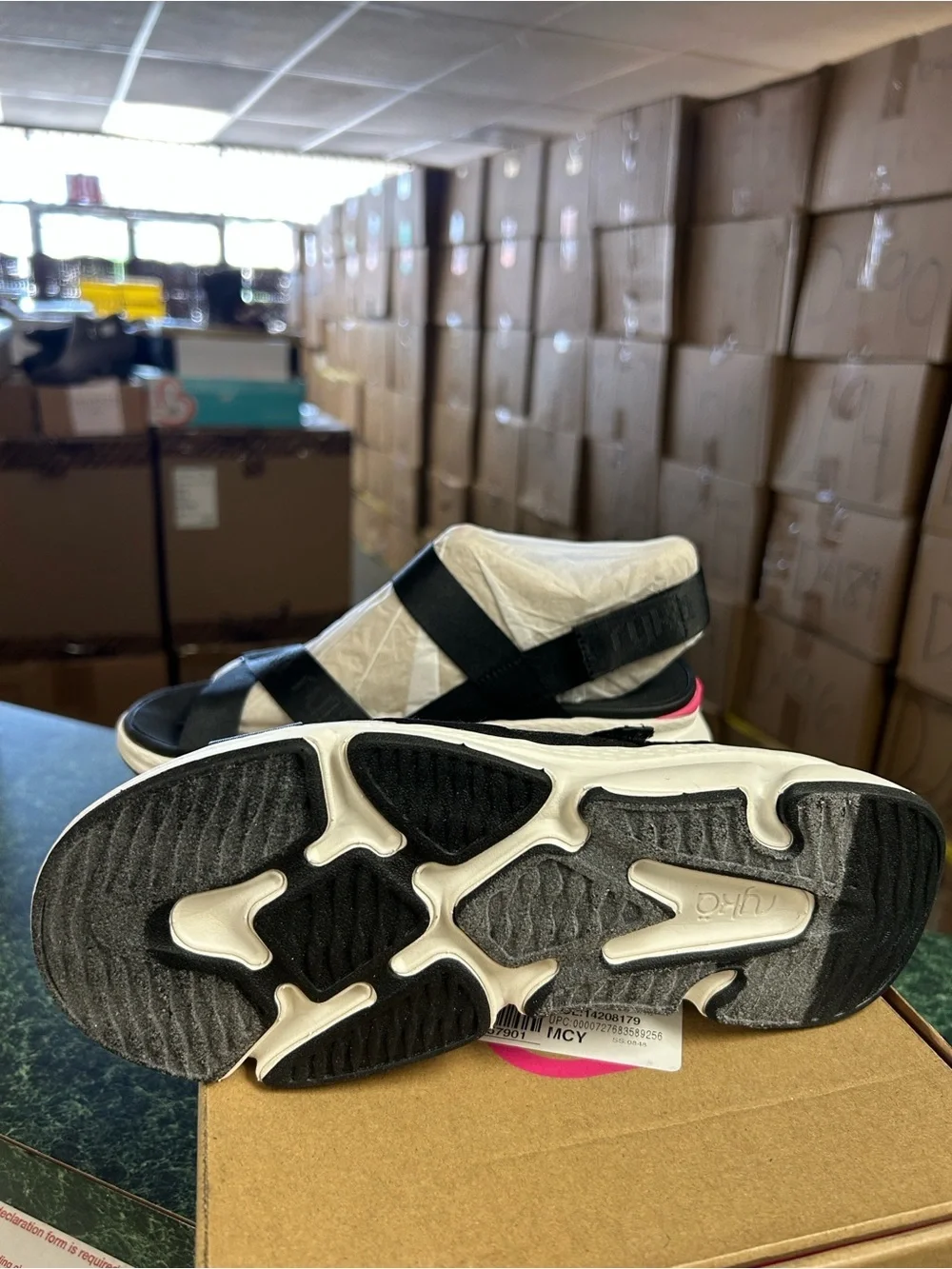 Ryka Black and White Sport Sandal — Women